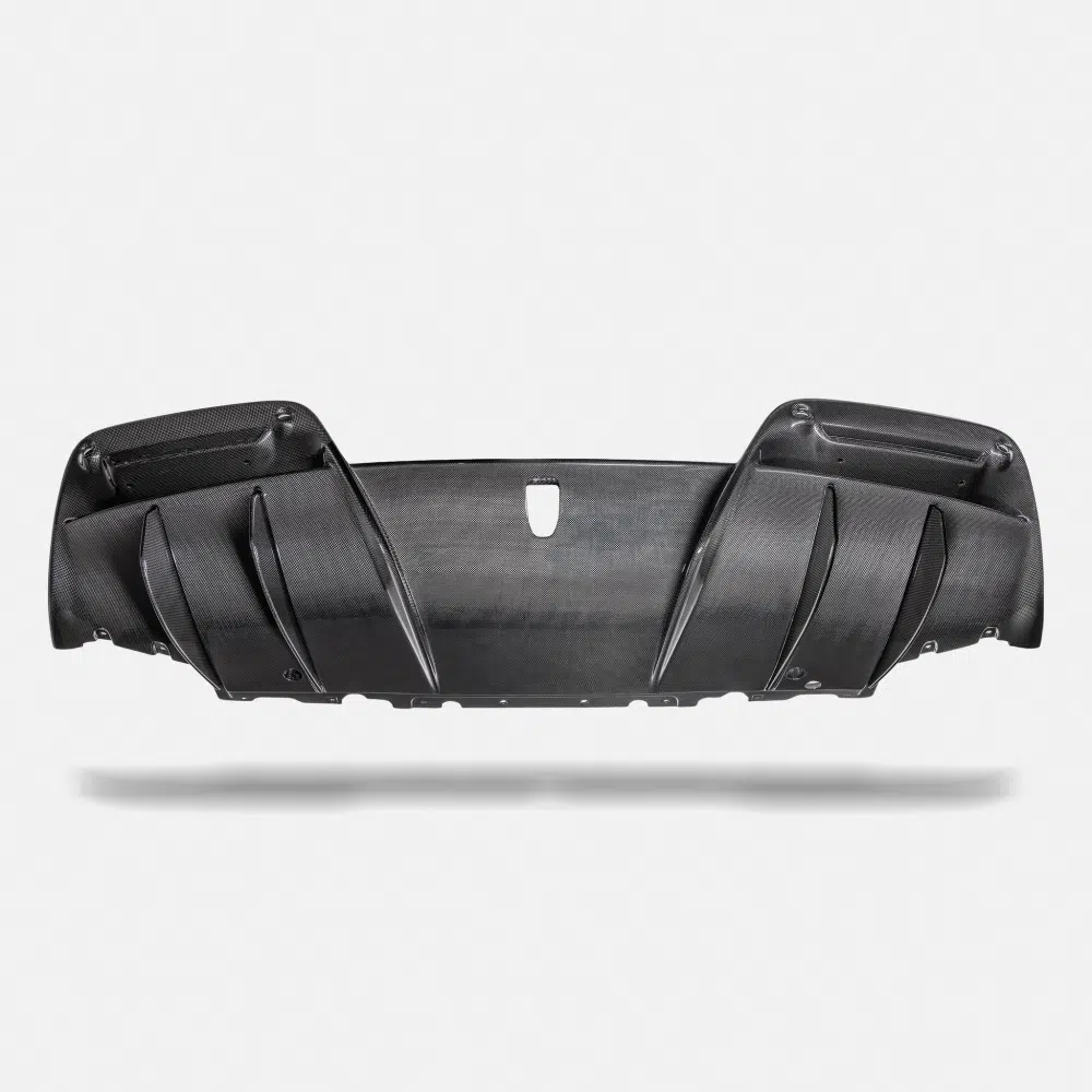 RYFT Carbon Fiber Rear Diffuser for Ferrari 296 GTB below the F171 rear bumper