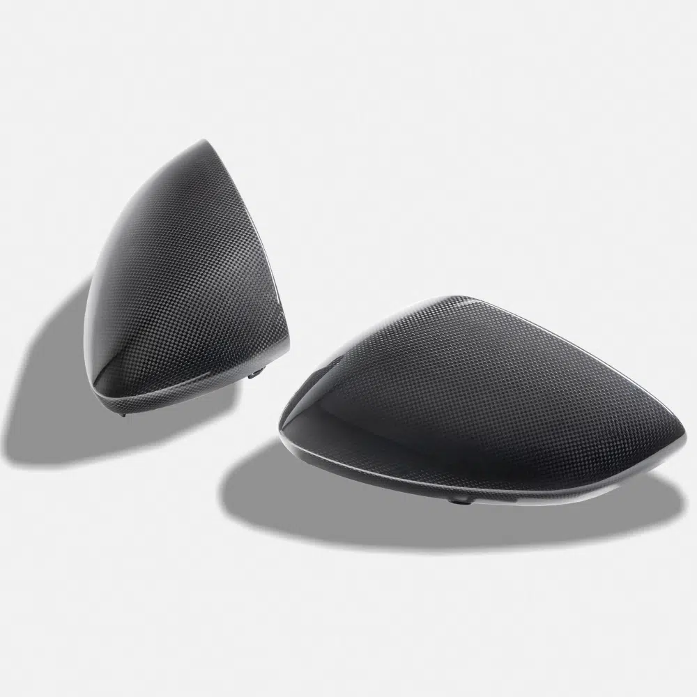 RYFT Carbon Fiber Mirror Covers for Ferrari 296 GTB on the F171 door mirrors