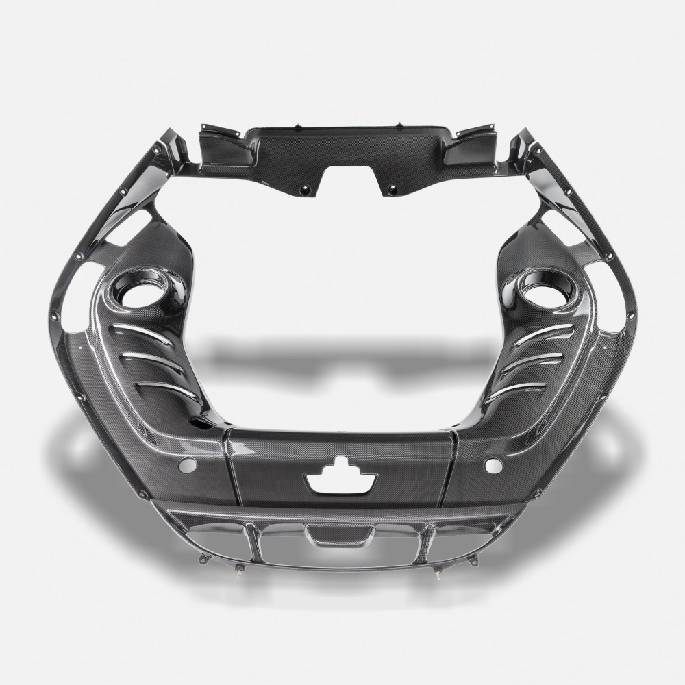 RYFT Carbon Fiber Engine Compartment for Ferrari 296 GTB under the F171 glass engine cover