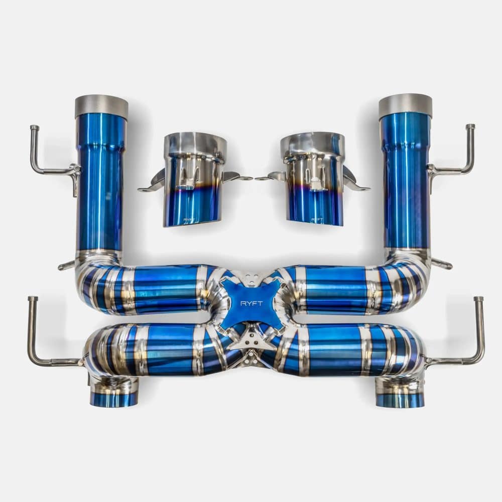 RYFT titanium Race Exhaust for Ferrari SF90 Stradale high mounted outlets