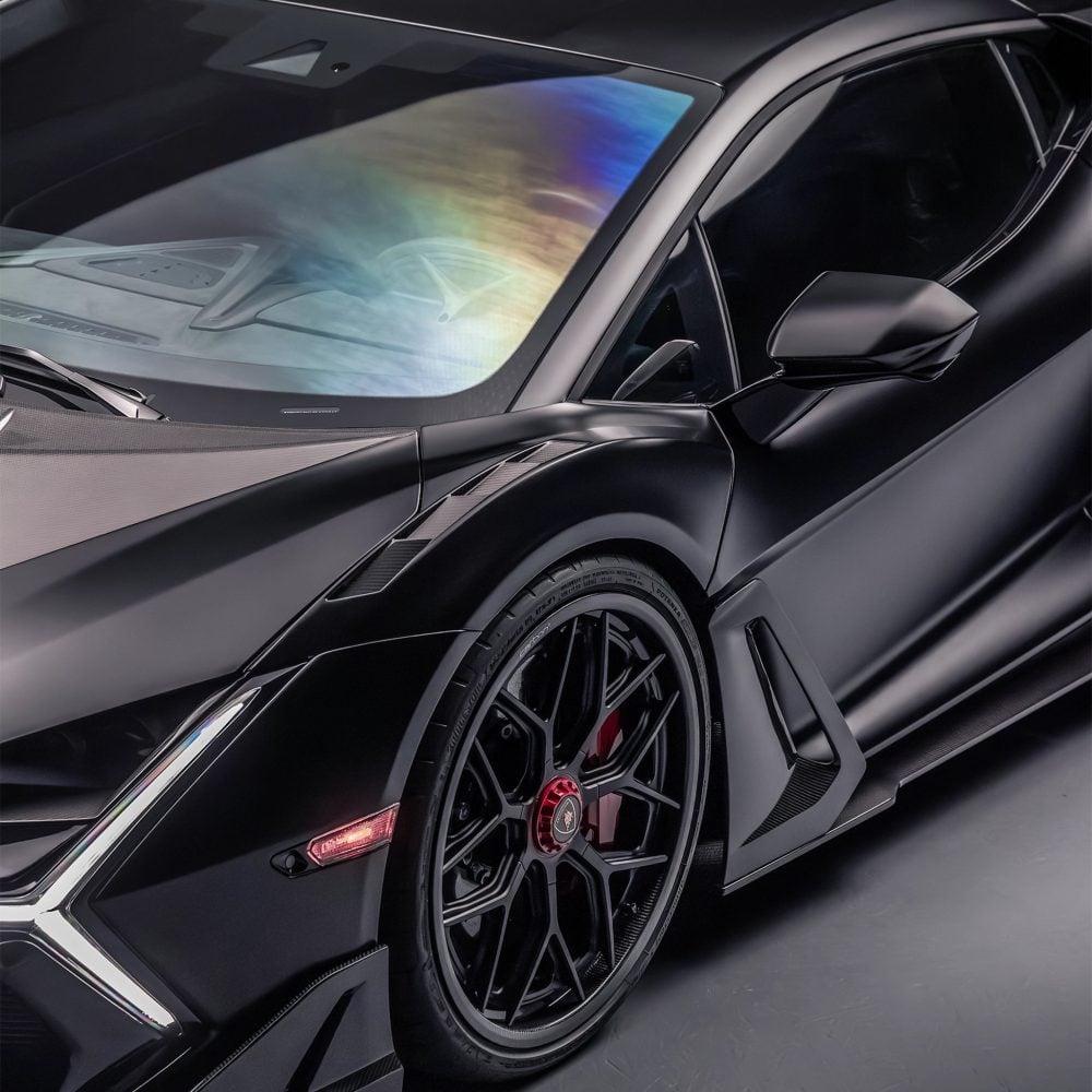 RYFT Carbon Fiber Vented Fender Set for Lamborghini Revuelto on the side of the car