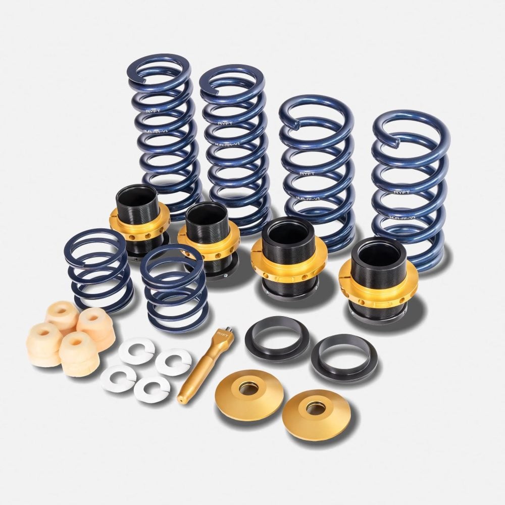 RYFT Performance Spring Kit for Lamborghini Huracan with Mag-Ride springs and billet hardware