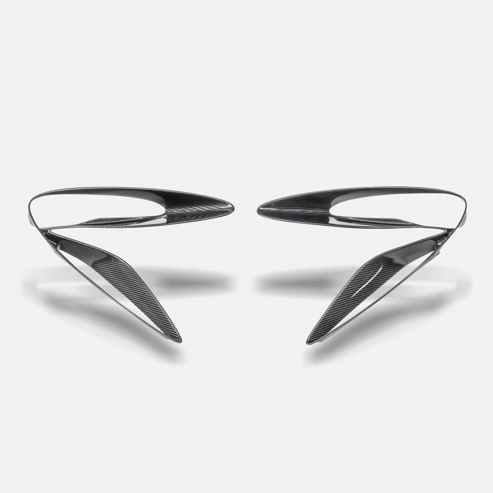 RYFT Carbon Fiber Headlight Covers for McLaren Artura on the eye socket headlights