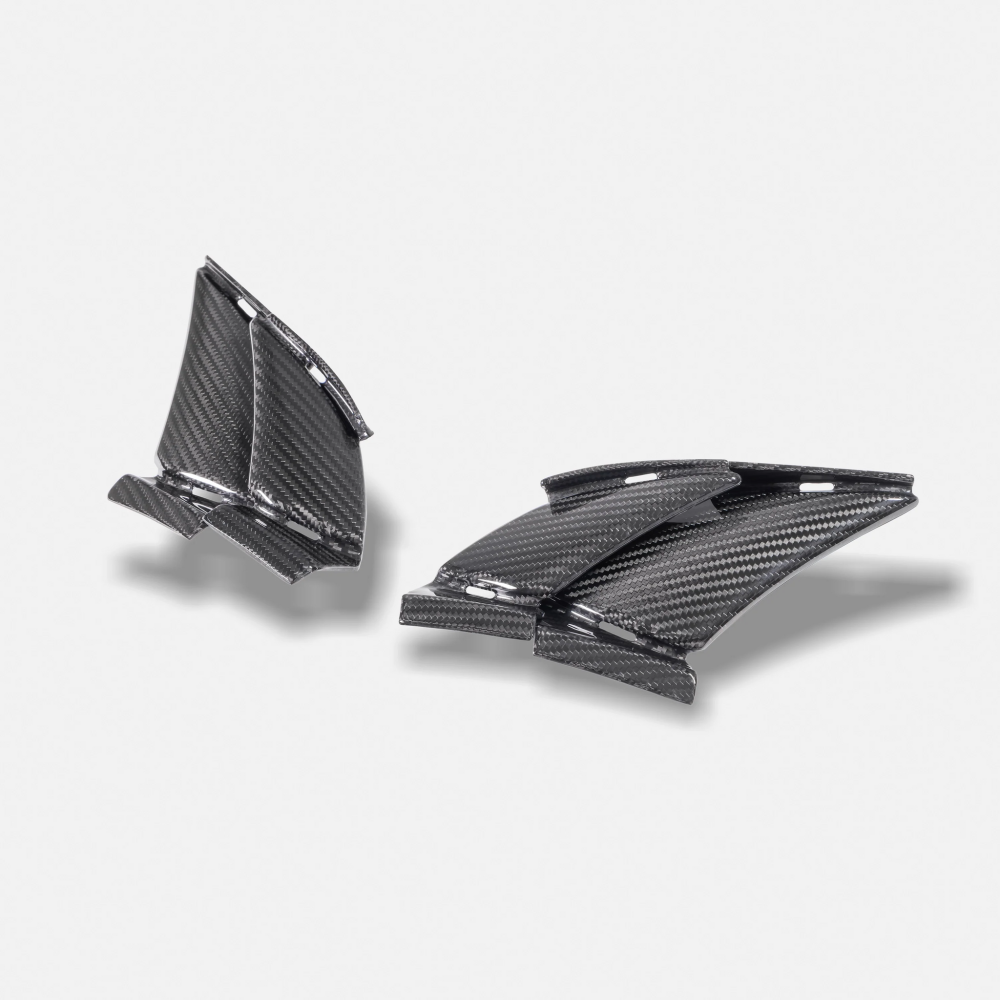 RYFT Carbon Fiber Fender Vent Inserts for McLaren Artura in the front fender louvres