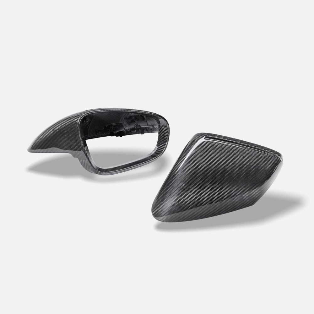 RYFT Carbon Fiber Mirror Caps for 992 Porsche 911 GT3 RS on the side mirror housings