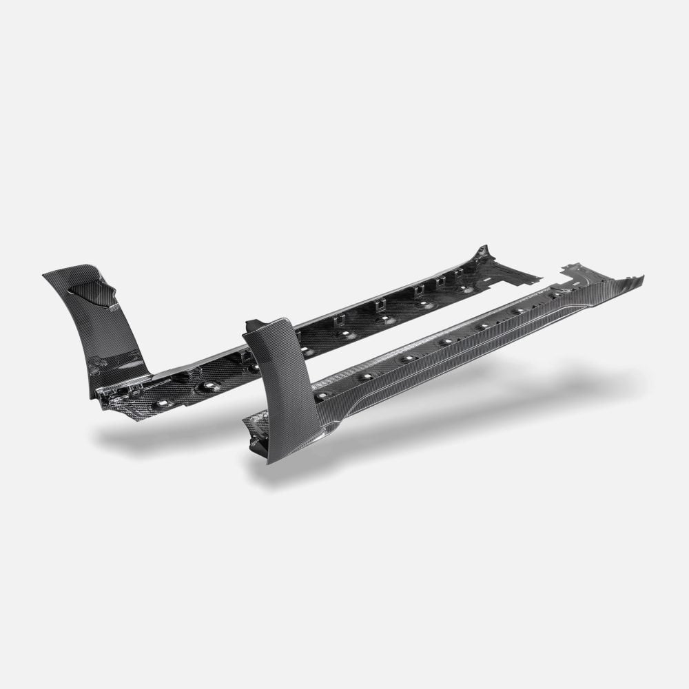 RYFT Carbon Fiber Side Skirts for 992 Porsche 911 GT3 RS along the sills