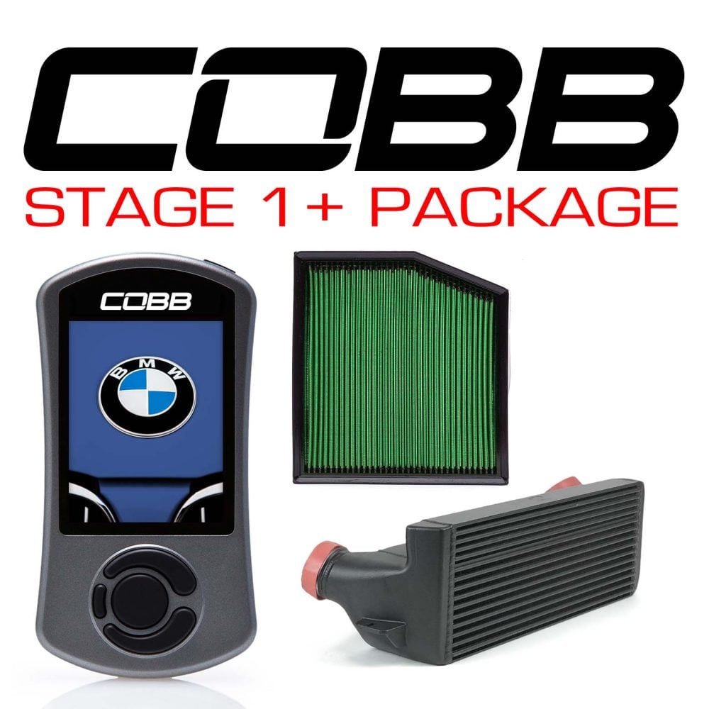 COBB Tuning Stage 1+ Power Package with Black Intercooler for N55 BMW 135i and 335i