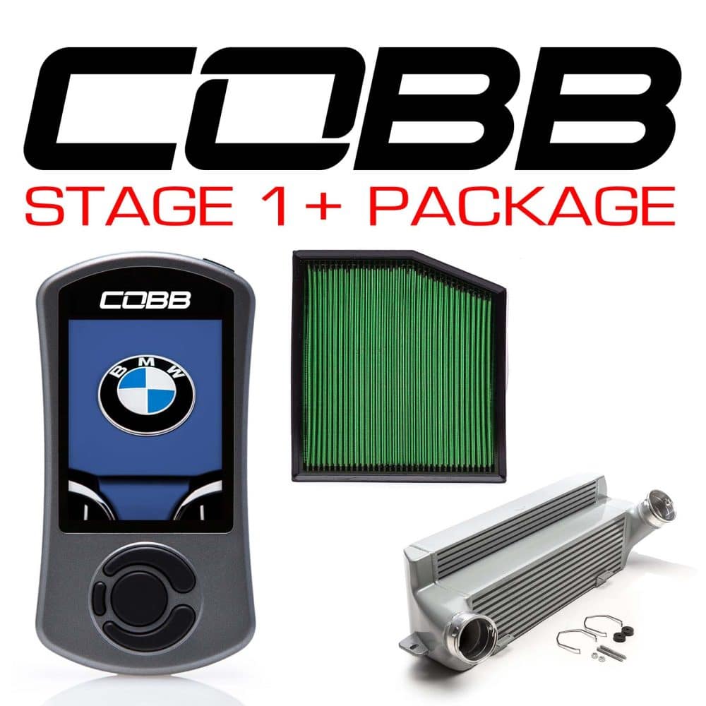 COBB Tuning Stage 1+ Power Package with Silver Intercooler for N55 BMW 135i and 335i