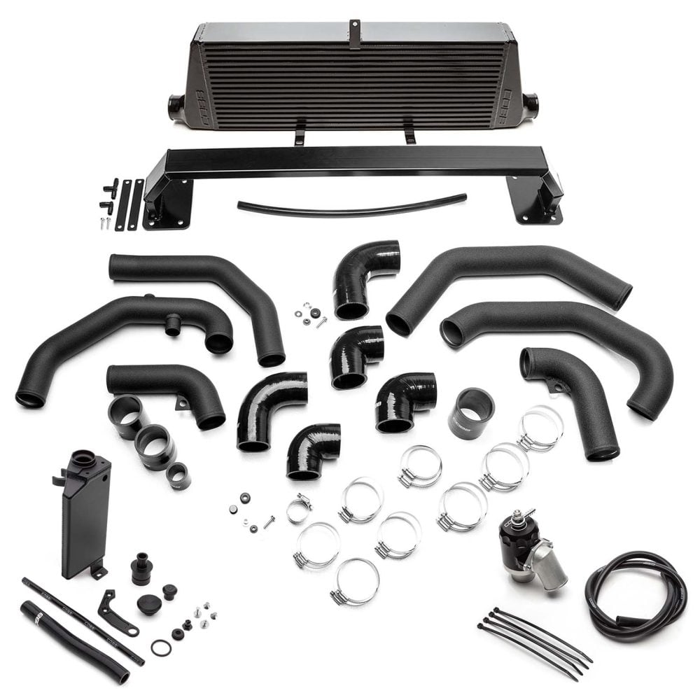 Black Front Mount Intercooler Kit for GR/GV Subaru WRX STI by COBB Tuning