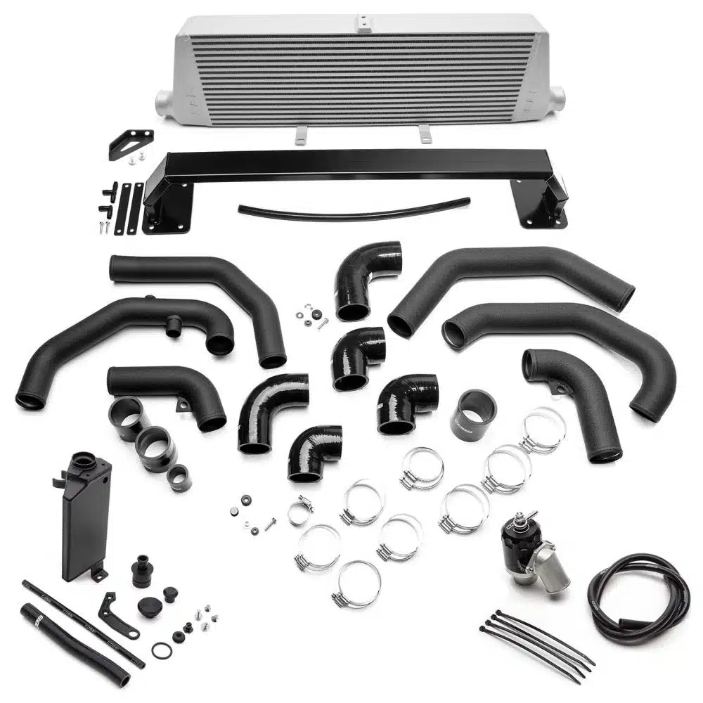 Silver Front Mount Intercooler Kit for GR/GV Subaru WRX STI by COBB Tuning