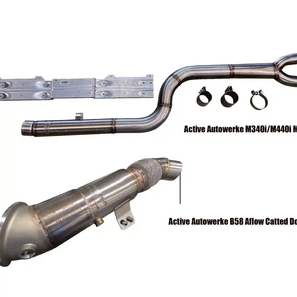 AFlow Downpipe and Mid-Pipe Bundle for G20 BMW M340i and G22 M440i by Active Autowerke