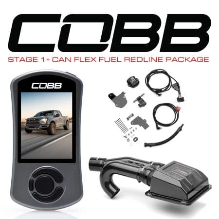 COBB Tuning Stage 1+ CAN Flex Fuel Redline Power Package with TCM Flashing for P552 Ford F-150 Raptor [FOR005001P-TCM-RED-FF]