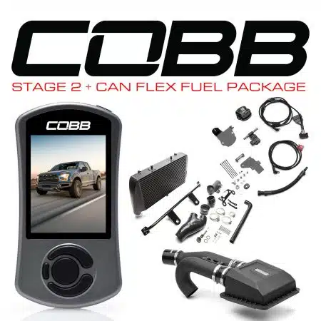COBB Tuning Stage 2 CAN Flex Fuel Power Package Black with TCM Flashing for P552 Ford F-150 Raptor [FOR0050020BK-TCM-FF]