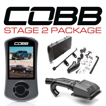 COBB Tuning Stage 2 Redline TCM FMIC Package in Black for P552 Ford F-150 Raptor and Limited [FOR0050020BK-TCM-RED]