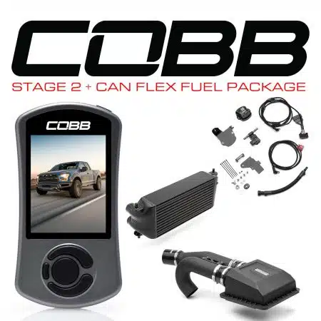 COBB Tuning Stage 2 Black Flex Fuel TCM Package with Factory Location Intercooler for P552 Ford F-150 Raptor [FOR0050S20BK-TCM-FF]