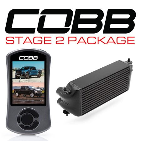 COBB Tuning Stage 2 No Intake TCM Factory Intercooler Package in Black for P552 Ford F-150 Raptor and Limited [FOR0050S20BK-TCM-NI]