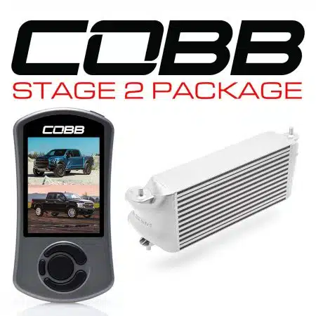 COBB Tuning Stage 2 Silver Intercooler and TCM Package (Factory Location, No Intake) for P552 Ford F-150 Raptor and Limited [FOR0050S20SL-TCM-NI]