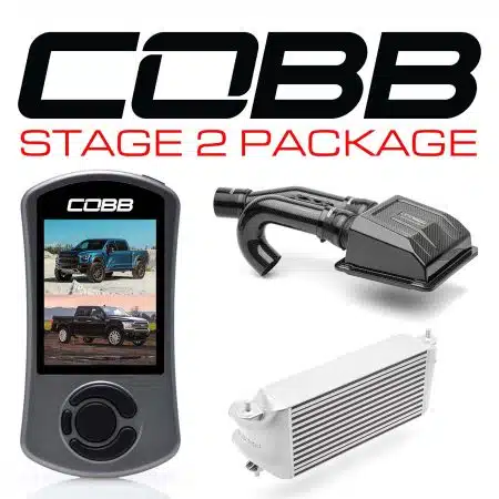 COBB Tuning Stage 2 Redline Silver Intercooler TCM Package (Factory Location) for P552 Ford F-150 Raptor and Limited [FOR0050S20SL-TCM-RED]