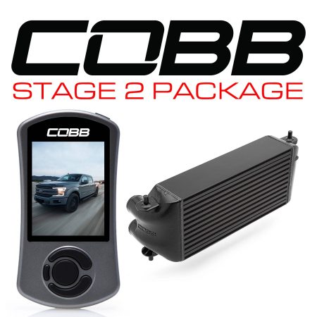 COBB Tuning Stage 2 Black No Intake TCM Intercooler Package (Factory Location) for P552 Ford F-150 3.5L EcoBoost [FOR0060S20BK-TCM-NI]