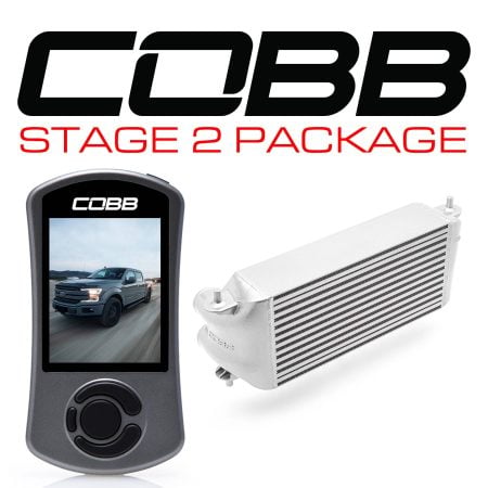 COBB Tuning 3.5L Stage 2 Accessport and Silver Factory Intercooler Package with TCM (No Intake) for P552 Ford F-150 (2017-2019) [FOR0060S20SL-TCM-NI]