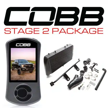 COBB Tuning 3.5L Black Front Mount Intercooler Stage 2 No Intake Kit for P552 Ford F-150 (2020) [FOR0070020BK-NI]