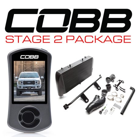 COBB Tuning 2.7L Black Front Mount Intercooler Stage 2 Kit for P552 Ford F-150 [FOR0080020BK-NI]