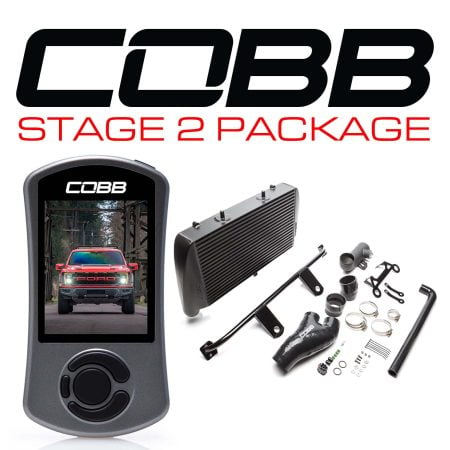 COBB Tuning Stage 2 Accessport and Black FMIC Package (No Intake) for P702 Ford F-150 Raptor [FOR0100020BK-NI]