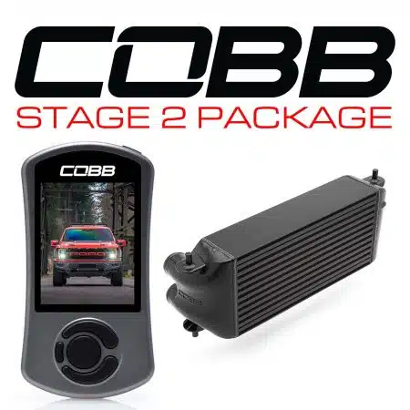 COBB Tuning Stage 2 Accessport and Black Intercooler Package (Factory Location) for P702 Ford F-150 Raptor [FOR0100S20BK-NI]