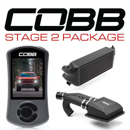 COBB Tuning Stage 2 Black Intercooler and HCT Intake Package (Factory Location) for P702 Ford F-150 Raptor [FOR0100S20BK]
