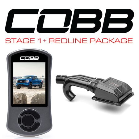 COBB Tuning Stage 1+ Redline Power Package with Carbon Fiber Intake for P702 Ford F-150 Tremor (2021-2022) [FOR011001P-RED]
