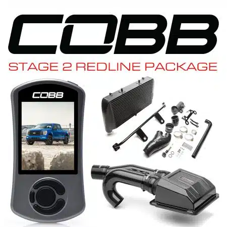 COBB Tuning Stage 2 Tremor Redline Black FMIC Package with Carbon Fiber Intake for P702 Ford F-150 [FOR0110020BK-RED]