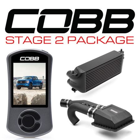 COBB Tuning Stage 2 Black Factory Location Intercooler and Intake Package for P702 Ford F-150 Tremor (2021-2022) [FOR0110S20BK]