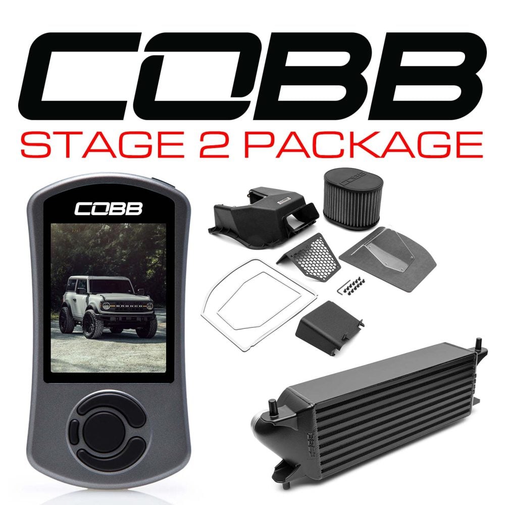 COBB Tuning Black FMIC Power Package with Intake for U725 Ford Bronco 2.7L