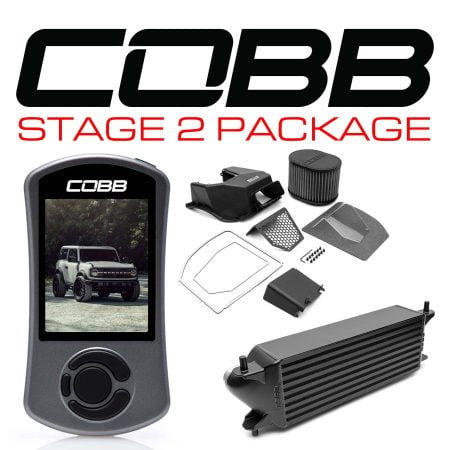 COBB Tuning Stage 2 Black FMIC Power Package with Intake for U725 Ford Bronco 2.7L [FOR0130020-BK]