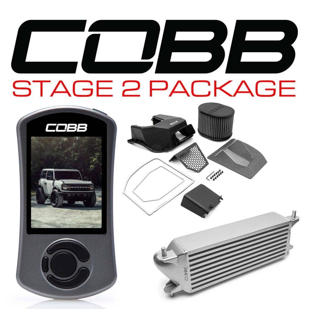 COBB Tuning Stage 2 Silver FMIC and Intake Package for U725 Ford Bronco 2.7L