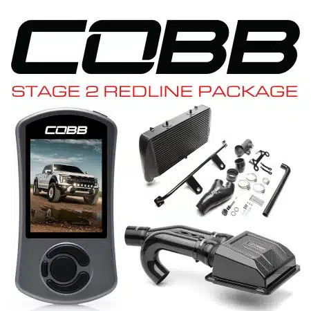 COBB Tuning Stage 2 Black Front Mount Redline Package for P702 Ford F-150 Raptor (2024-2025) [FOR0160020BK-RED]