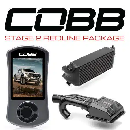 COBB Tuning Stage 2 Black Factory Intercooler Redline Package for P702 Ford F-150 Raptor (2024-2025) [FOR0160S20BK-RED]