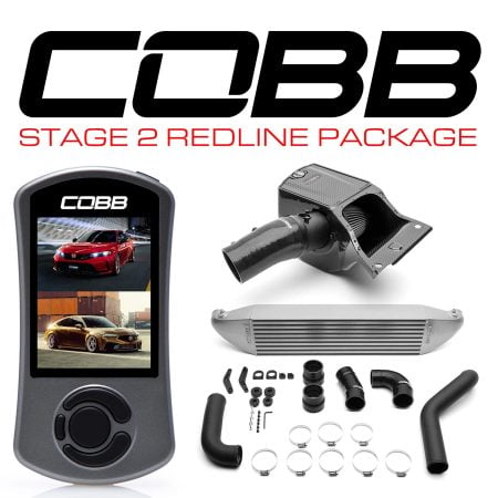 COBB Tuning Stage 2 Redline Carbon Fiber Power Package with Silver Intercooler for FL5 Honda Civic Type R and DE5 Acura Integra Type S [HON003020-SL]