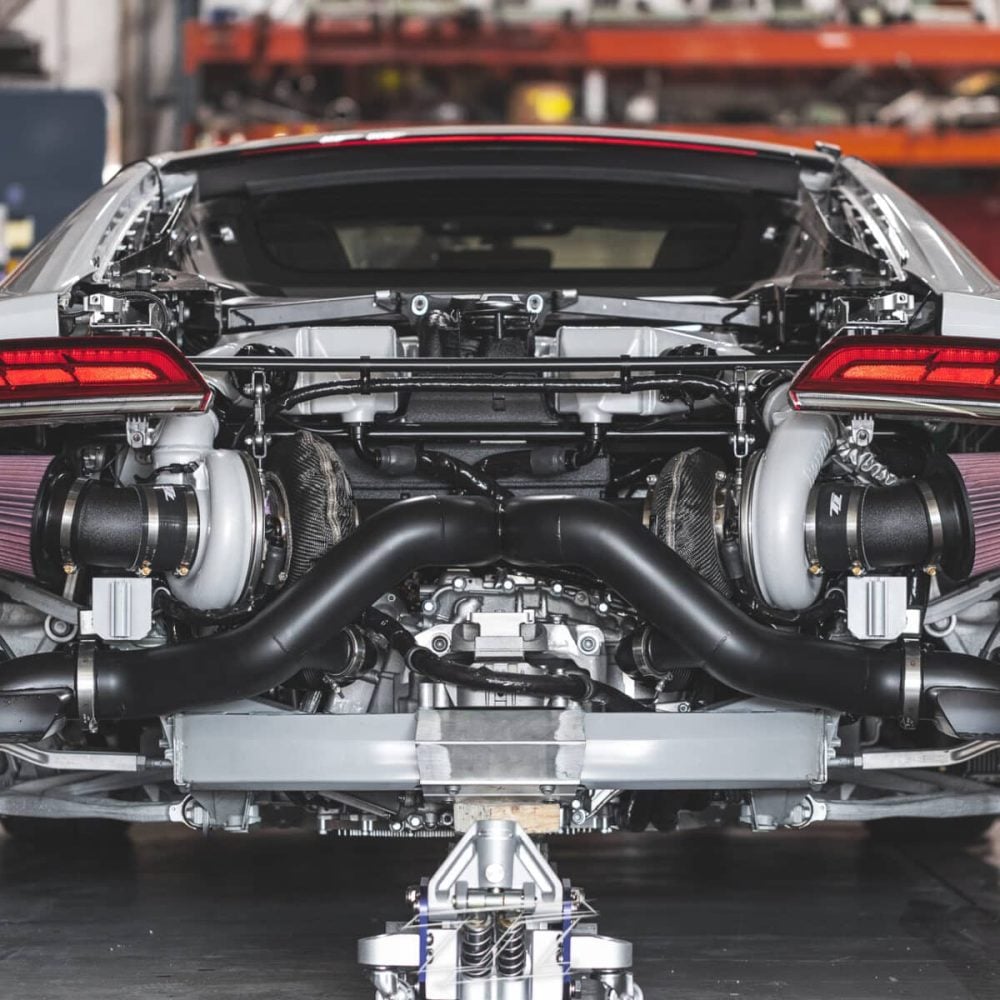 T1 Race Development Formed Stainless Steel Exhaust Tips for 4S Audi R8 2016-2019