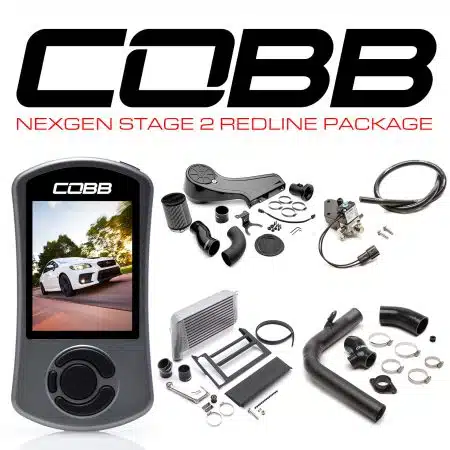 COBB Tuning NexGen Stage 2 Silver Top Mount Redline Package with Carbon Fiber Intake for VA Subaru WRX [SUB004NG2W-SL-RED]