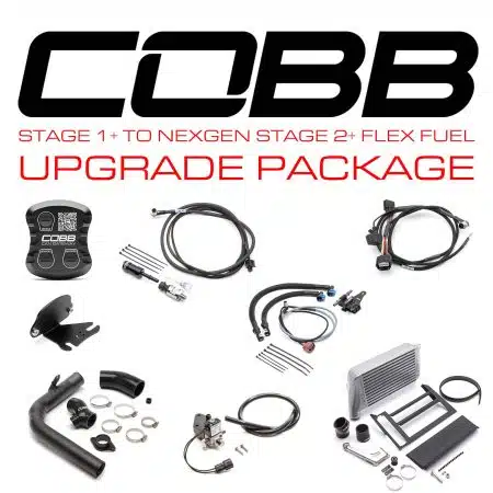 COBB Tuning Stage 1+ to NexGen Stage 2 Silver Intercooler Flex Fuel Upgrade for 2015-2017 VA Subaru WRX 6MT [SUB004NG2W-SL1FF-S1P-UP]