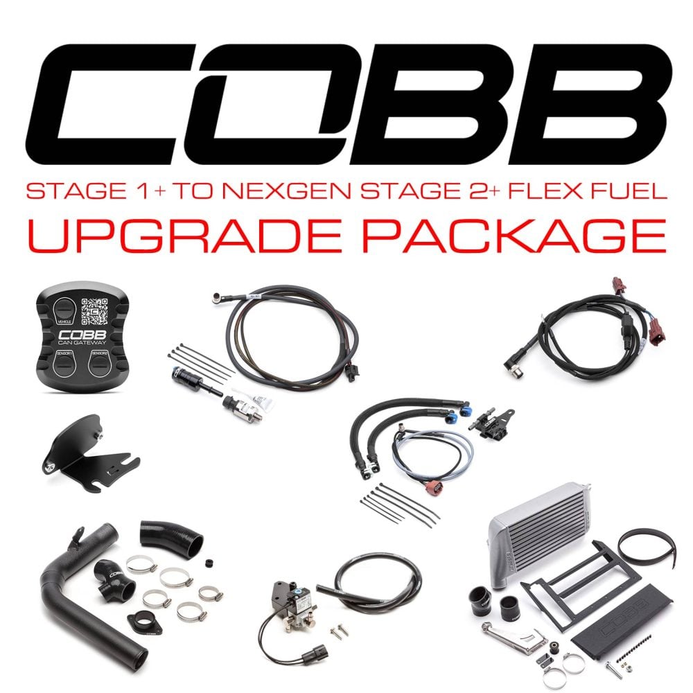 COBB Tuning Stage 1+ to NexGen Stage 2 CAN Flex Fuel Upgrade with Silver Intercooler for VA Subaru WRX 6MT
