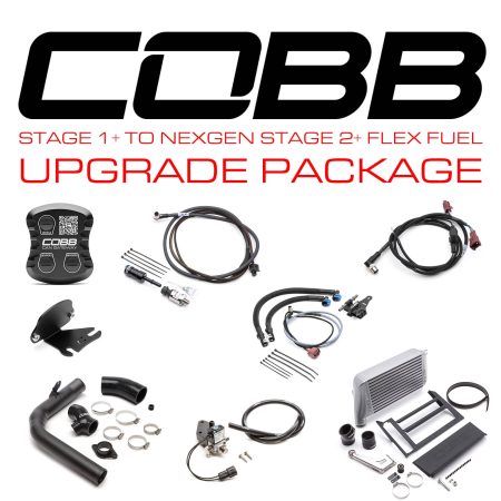 COBB Tuning Stage 1+ to NexGen Stage 2 CAN Flex Fuel Upgrade with Silver Intercooler for VA Subaru WRX 6MT [SUB004NG2W-SL2FF-S1P-UP]