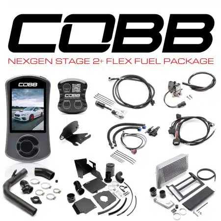 COBB Tuning NexGen Stage 2 Flex Fuel Package with Silver Intercooler for 2015-2017 VA Subaru WRX 6MT with SF Intake [SUB004NG2W2-SL1FF]
