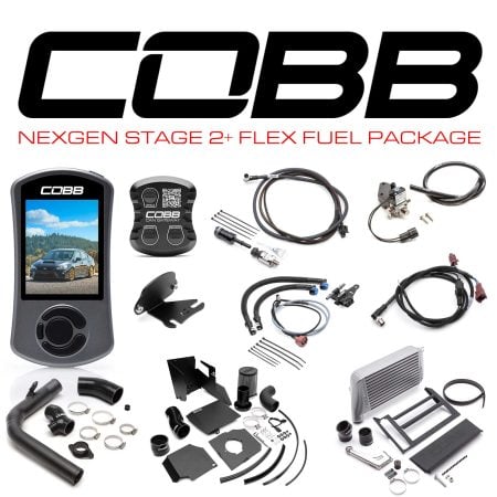 COBB Tuning NexGen Stage 2 Flex Fuel Package with Silver Intercooler for 2018-2021 VA Subaru WRX 6MT with SF Intake [SUB004NG2W2-SL2FF]