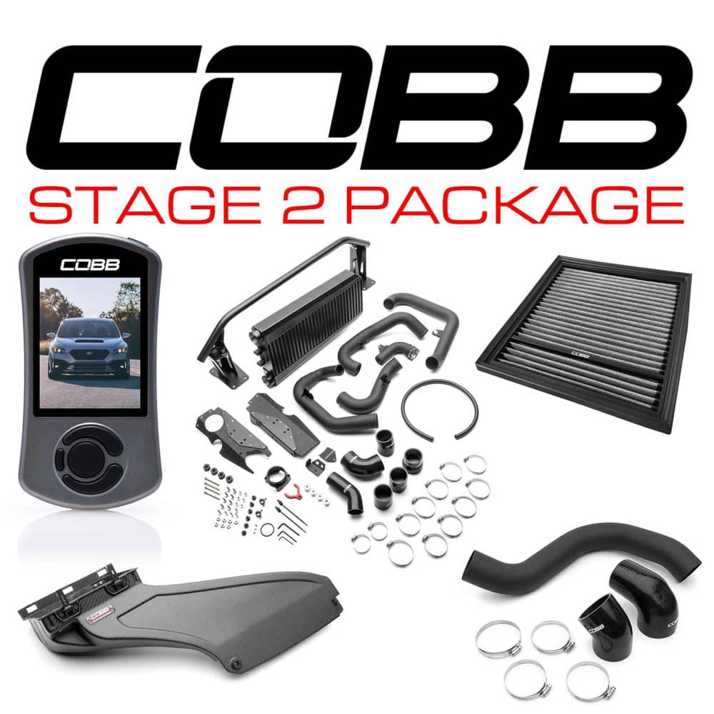 COBB Tuning Stage 2 Black FMIC Matte Carbon Package for VB Subaru WRX