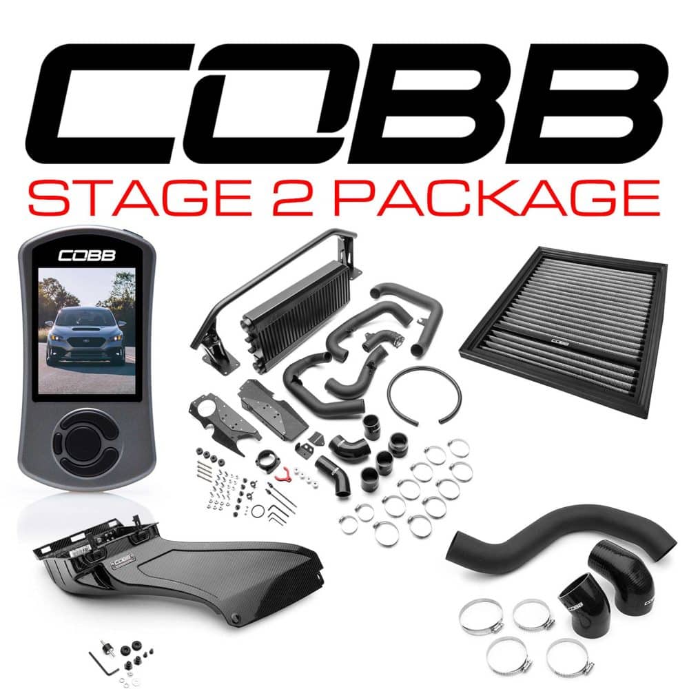 COBB Tuning Stage 2 Black FMIC Gloss Carbon Package for VB Subaru WRX