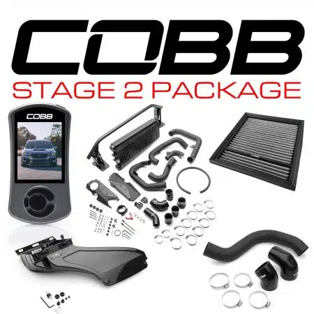 COBB Tuning Stage 2 Black FMIC Gloss Carbon Package for VB Subaru WRX [SUB0060020-BK-FMIC]