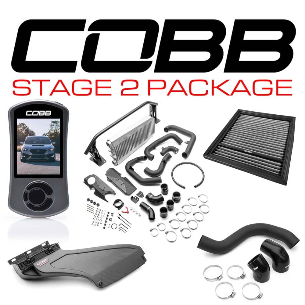 COBB Tuning Silver FMIC Matte Carbon Package for VB Subaru WRX