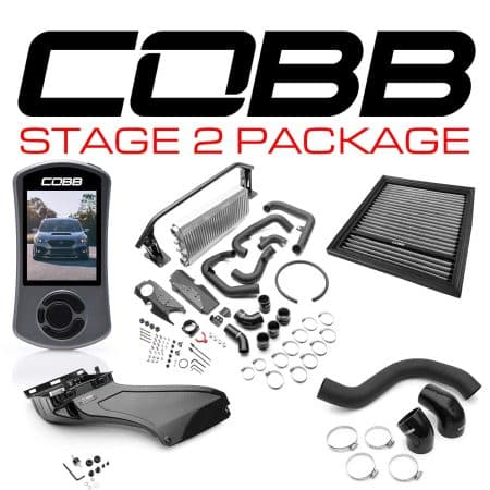 COBB Tuning Stage 2 Silver FMIC Gloss Carbon Package for VB Subaru WRX [SUB0060020-SL-FMIC]